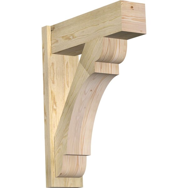 Ekena Millwork Olympic Block Rough Sawn Outlooker, Douglas Fir, 8"W x 26"D x 34"H OUT08X26X34OLY05RDF - main